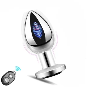 Butt Plug Vibrator Femei Metal Plug Anal Dildo Telecomanda fără fir Bărbați Masaj de prostată Accesorii pentru adulți Masturbare anală Jucării sexuale