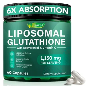 Itavel Liposomal Glutathione Capsules with Resveratrol Vitamin C ו- Selenium Cellular Antioxidant Defense Support 60 כמוסות