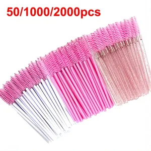 Pakyawan Eyelash Brush Mascara Wands Wholesale Spoolies Eyebrow Lash Cleaning Brushes Applicator Makeup Tools 50/1000/2000pcs