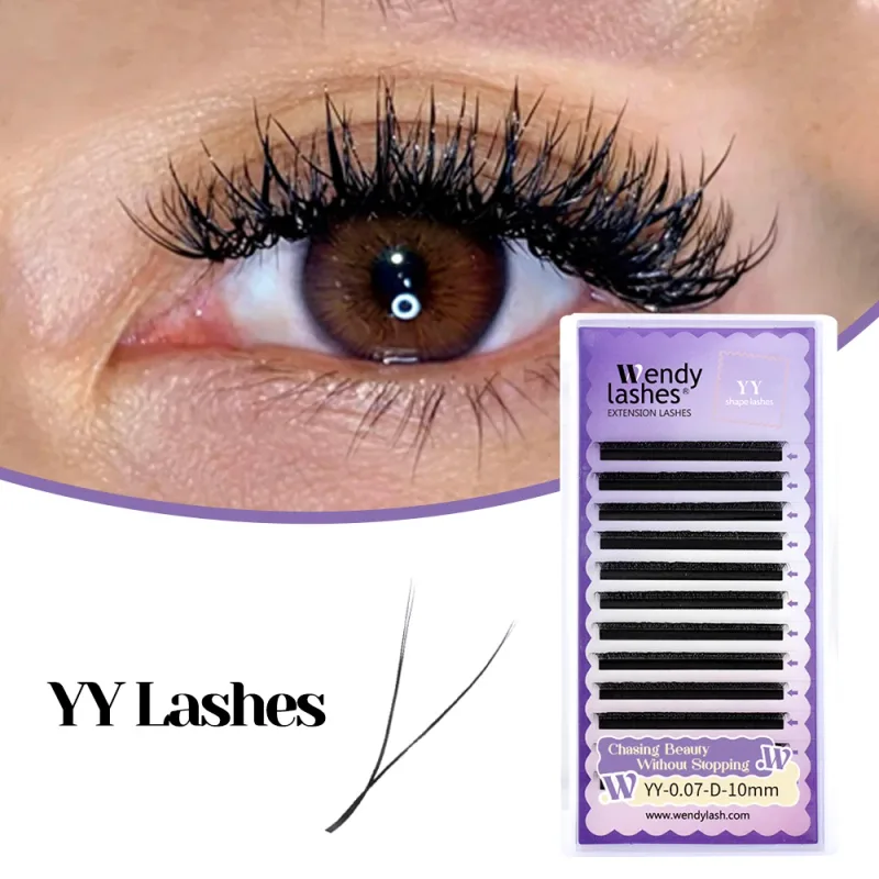 Wendy Lashes Extensions de cils en forme de YY Floraison automatique en forme de W Bloom 3D 4D 5D 6D 8DPremade Fournitures Cils noirs Cilios 5D