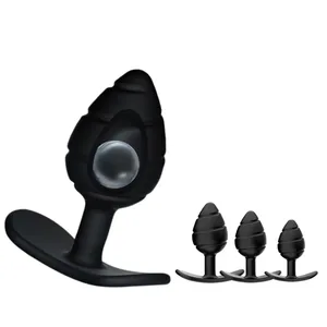 Plug din silicon Jucării sexuale anale Plug anal Lenjerie anală pentru începători Plug anal Dildo Masturbador pentru cupluri SM Adulti Bărbați Femeie 3 dimensiuni