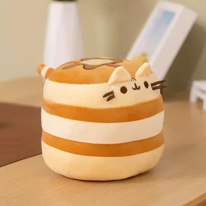 15 cm-es aranyos torta macska plüss játék Kawaii puha kitömött állatpárna anime karakter plüss baba gyerekeknek születésnapi ajándék lakberendezés