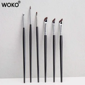 5/6PCS жіңішке гель көз контурлағышы Макияж щеткасы Көз контурлағышы щеткасы жинақтары Тегіс үсті көз контурлағышы жасырғыш щетка Көз контуры егжей-тегжейлі макияж құралы