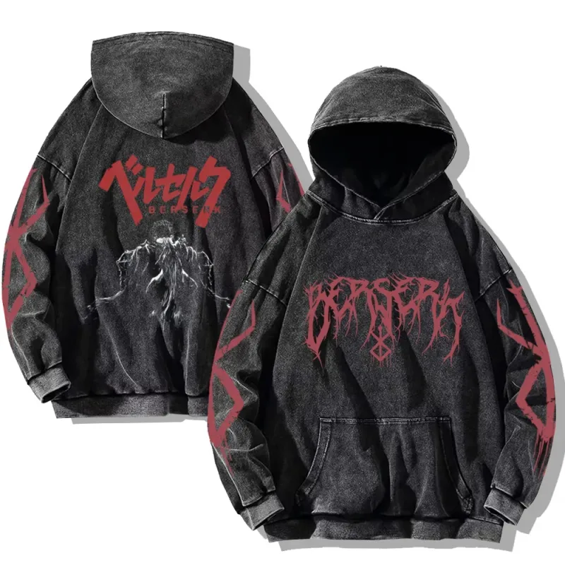Vintage Gewassen Hoodies Mannen Vrouwen Katoen Retro Lange Mouw Harajuku Sweatshirts Mode Losse Trui Y2k Hip Hop Streetwear