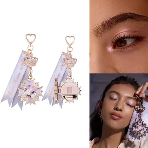 Flower Knows Knight Unicorn Paleta de fard de pleoape Charm Mini accesoriu de machiaj Fantasy Unicorn Design Decorare sac cosmetice