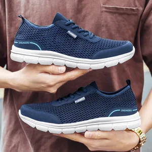 Mænd Casual Mesh Sko Sommer Åndbar Hverdags Walking Sneakers Lette skridsikre køreloafers
