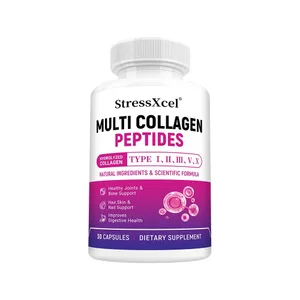 Multi Collagen Peptides Capsules Type I II III V X Biotin Anti-Aging Hud Hår Negle Led Tarm & Immunitet Støtte
