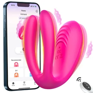 Sovellus Kaukosäädin Vibrator 3 Motor 10 Mode Clitoris Nännistimulaattori Puettava värisevä muna Aikuisten seksilelut naisille Pariskunta