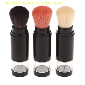 【X】 2 v 1 štětec na make-up Štětec na make-up Prázdná cestovní tvářenka s doplňovatelnou sypkou nádobou na pudr Kosmetické nástroje
