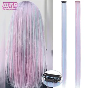 Sambungan Rambut Berwarna Gaya Klip BB Sintetik 60cm dengan Wayar Laser Sesuai untuk Dipakai Wanita Perempuan pada Hari Raya dan Majlis Keramaian