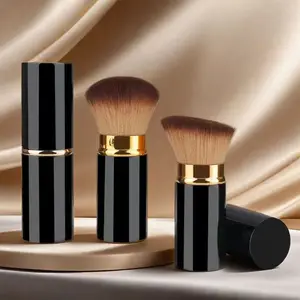Reseportabelt sminkborsteset med förvaringsväska Blush Foundation Brush Kosmetiska borstar för skönhet på resan