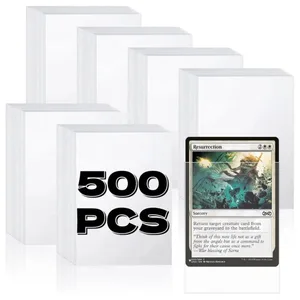 500 นับ Clear Penny Card แขนพลาสติก Trading Card สำหรับมาตรฐาน Pokemon MTG เบสบอลการ์ดเกมกีฬา