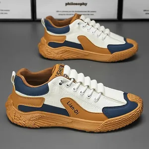 Forår og efterår Mode Elastiske Sneakers til Mænd Alsidige Trendy Fritidssko Student Løbesko Blødsåler Letvægts Herresko