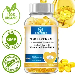 نرم ژل های طبیعی روغن کبد ماهی کاد - غنی از امگا 3 EPA DHA ویتامین A D - از سلامت قلب و مفاصل مغز و سلامت چشم پشتیبانی می کند