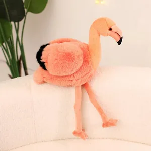 Joguina realista d'aus aquàtiques de peluix, flamenc vermell, pelicà blanc, ninot suau, bonic animal de peluix per a noia, nena, bonica decoració per a la llar