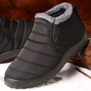 Sapatos à prova dwaterproof água inverno homens tênis de moda sapatos casuais respirável macio clássico homem deslizamento em sapatos de tornozelo masculino