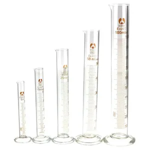1 STK Glas gradueret målecylinder 5 ml 10 ml 25 ml 50 ml 100 ml 250 ml 500 ml målecylinder til laboratorieforsyning/køkken