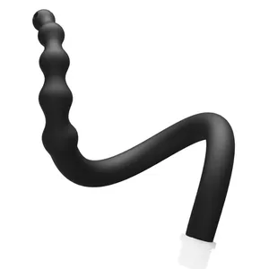 Silikon Panjang 58Cm Manik-manik Anal Plug Dilator Douche Enema Alat Pembersih Vagina Buttplug Jarum Suntik Kepala Pancuran Mainan Seks Gay untuk Pasangan
