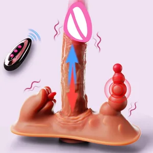 Παιχνίδια σεξ χονδρής ιππασίας Dildo 3 σε 1 Παιχνίδια σεξουαλικής επαφής για ενήλικες με δόνηση γλείψιμο Μεγάλα ρεαλιστικά Dildo G-Spot Vibrators Masturbator Παιχνίδια σεξ για ενήλικες