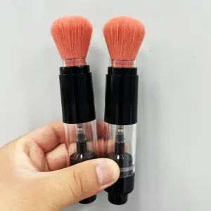 Plnitelný štětec na pudr Kosmetické štětce na pudr Multifunkční nasazovací štětec s rozprašovačem štětec na make-up na tvářenku
