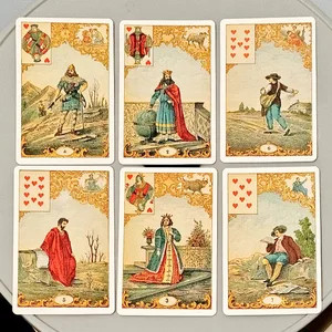 Kad Cartomancy Tradisional 9*6sm Kad Peramal Destiny Antik Vintage Kad Peramal 32-Kad Oracle Dek Le Jeu Du Destin Antique