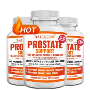Suplementos de próstata Saw Palmetto Respaldo para la salud de la próstata con 33 ingredientes para una frecuencia de micción saludable y mejorar el sueño