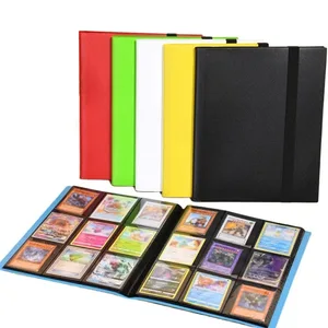 Pengikat Kad dengan Pengikat Paparan Album Kad Dagangan 9 Poket Pemegang Poket Pemuatan Sisi 360 untuk Buku Kad Permainan TCG Yugioh MTG