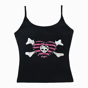 Verano Emo Harajuku 2000s Y2k Tops Sexys 90s Ropa vintage para mujeres Top de mujer Estética Blusas de mujer Camisetas sin mangas