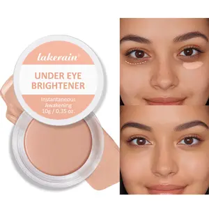 Lakerain corretivo para os olhos, capa iluminadora para olheiras, nutrição para correção da pele, maquiagem nude, tons de bronzeado, cosméticos de longa duração