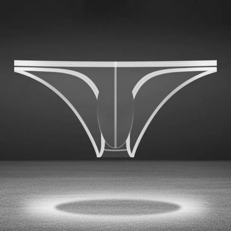 1pc verão nova roupa interior masculina cuecas de seda gelo ultra-fino transparente respirável sexy confortável cintura baixa cuecas para homem 3256809692642600