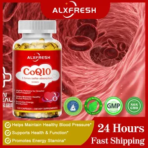 Alxfresh CoQ10 300mg- 3x Απορρόφηση | 120/60 μερίδα | Συνένζυμο Q-10 | Vegan χωρίς ΓΤΟ χωρίς γλουτένη | Συμπλήρωμα διαιτητικών βιταμινών