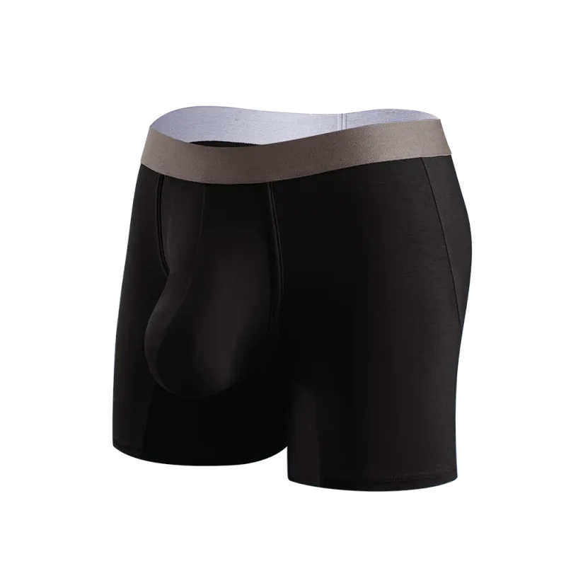 Malaking bag na flat corner pants, long men's underwear sports shorts