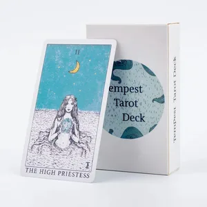 Óceán témájú Tempest Tarot pakli 78 kártya jósló szett 10,4*6,1 cm Gyönyörűen társasjátékokhoz és tarot olvasáshoz tervezve