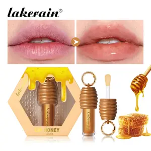 Lakerain mel brilho labial textura brilhante leve não pegajoso de longa duração hidratado lindo acabamento brilhante maquiagem labial suave