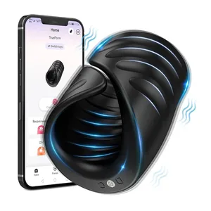 APP Control Penis Delay Trainer Masturbator automat pentru bărbați Stimulator glandului Masaj Vibrator bărbați Jucării sexuale pentru bărbați Produse pentru adulți