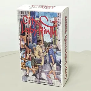 12*7Cm Dek Tarot Kartu Tarot Labirin Kota 78 | Pena Indy Tarot digambar tentang Kehidupan Di New York Pada Awal Tahun 2000-an