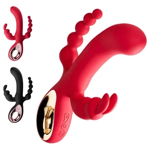 G Spot דילדו ארנב ויברטור לנשים 3 In1 דגדגן גירוי סיליקון עמיד למים נשי נרתיק אנאלי לעיסוי צעצוע מין למבוגרים