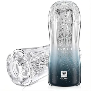 Miesten masturbaattori Pehmeä pillua seksilelut läpinäkyvä emätin Aikuisten kestävyysharjoittelu Seksituotteet Vacuum Pocket Cup miehille