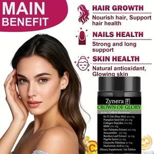 Suplemento para el crecimiento del cabello 10 en 1, bloqueador DHT con colágeno FoTi, Palmetto de sierra, biotina, ayuda a adelgazar el cuero cabelludo y las uñas, antienvejecimiento