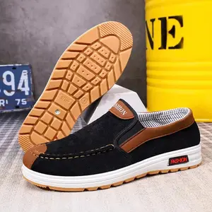 Høst nye menn fritidssko Utendørs sklisikker gå Loafers Komfortable lette joggesko fritid Trendy mannlige Flats Zapatos