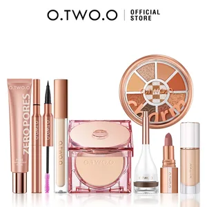 O.TWO.O 9 Stück Full Makeup Face Setting Powder Primer Base Mascara Eyeliner Pen Augenbrauen Tönung Lippenstift Lidschatten Make-up für Frauen