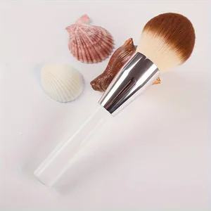 Pennelli per trucco in polvere di grandi dimensioni Contorno rapido in polvere Manico bianco Pennello per trucco per capelli sintetici Strumenti di bellezza Cosmetici