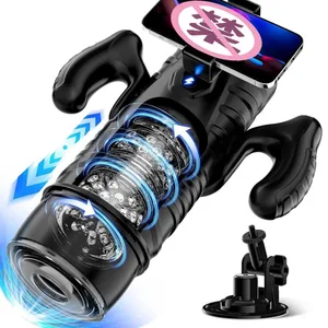 Y-pao masturbador masculino automático taza manos libres soportes Base de succión Vibrador juguetes sexuales para adultos para hombres máquinas de empuje Stroker