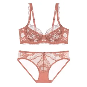 Ensemble de Lingerie en dentelle Ultra fine, nouvelle mode, soutien-gorge Push Up à armatures, doux et solide, Style français, disponible en plusieurs tailles pour femmes 32-42