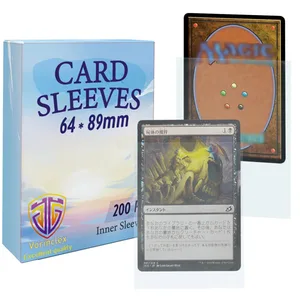 200 Stück transparente Innenkartenhüllen in Standardgröße, perfekt für Doppelhüllen, 64 x 89 mm, TCG-Kartenhüllen, Kartenschutz für MTG