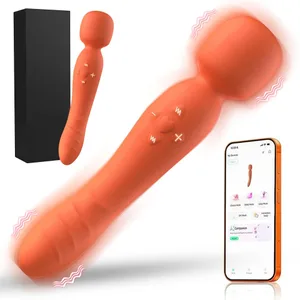 Vibrador varinha mágica av remoto sem fio, aplicativo inteligente, poderoso estimulador de clitóris e ponto g, brinquedo sexual feminino, recarregável por usb, à prova d'água para adultos