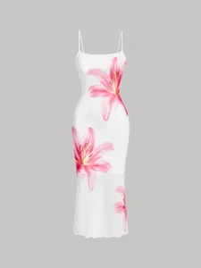 Елегантний сарафан з квітковим принтом, сукня в курортному стилі