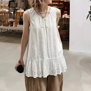 Top d'armilla de senzillesa sòlida sense mànigues d'estil mandrós, noves samarretes primes i casuals, roba de dona coreana de moda