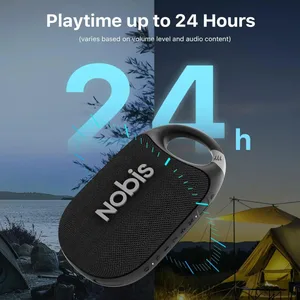 بلندگو بلوتوث قابل حمل با گیره برنامه N1 بلندگوی حالت ضرب تا 24 ساعت پخش IP68 ضد آب BT 5.3 HD با صدای استریو جفت شدن EQ سفارشی مناسب برای خانه و ماجراجویی در فضای باز