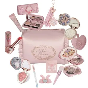 Set de maquillatge Flower Knows Midsummer Fairytales Flowerknows Foundation Little Angel Highlight Strawberry Rococo Lip Glaze Kit de 11 peces